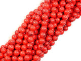 Red Howlite Beads, 6mm Round Beads-Gems: Round & Faceted-BeadXpert