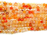Orange Agate Beads, 4mm Faceted Round-Gems: Round & Faceted-BeadXpert
