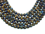 Mosaic Stone Beads- Dark Blue, 10mm Round Beads-Gems: Round & Faceted-BeadXpert