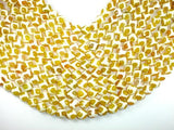 Tibetan Agate Beads, Yellow 12mm Faceted Round Beads-Agate: Round & Faceted-BeadXpert