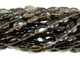 Smoky Glass Beads, 10x14mm Oval Beads-Pearls & Glass-BeadXpert