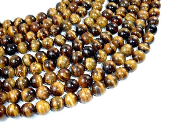 Tiger Eye, 14mm Round Beads-Gems: Round & Faceted-BeadXpert