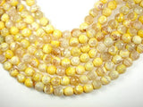 Yellow Agate Beads, 12mm (11.5 mm) Faceted Round, 14.5 Inch-Agate: Round & Faceted-BeadXpert