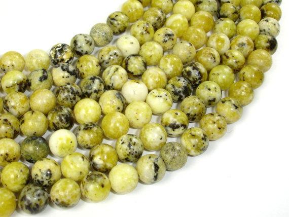 Yellow Turquoise Beads, 8 mm (8.5 mm) Round Beads-Gems: Round & Faceted-BeadXpert