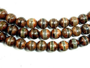Tibetan Agate Beads, Round, 10mm-Agate: Round & Faceted-BeadXpert