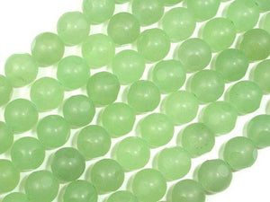 Matte Green Dyed Jade Beads, 10mm Faceted Round Beads-Gems: Round & Faceted-BeadXpert