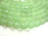 Matte Green Dyed Jade Beads, 10mm Faceted Round Beads-Gems: Round & Faceted-BeadXpert