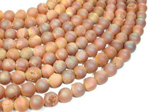 Druzy Agate Beads, Champagne Geode Beads, 8mm Round Beads-Gems: Round & Faceted-BeadXpert