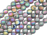 Druzy Agate Beads, Peacock Geode Beads, 10mm Round-Agate: Round & Faceted-BeadXpert