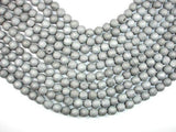 Druzy Agate Beads, Silver Gray Geode Beads, 8mm Round Beads-Agate: Round & Faceted-BeadXpert