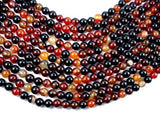 Sardonyx Agate Beads, 8mm Round Beads-Gems: Round & Faceted-BeadXpert