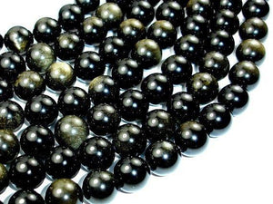 Golden Obsidian, Round, 12mm beads-Gems: Round & Faceted-BeadXpert