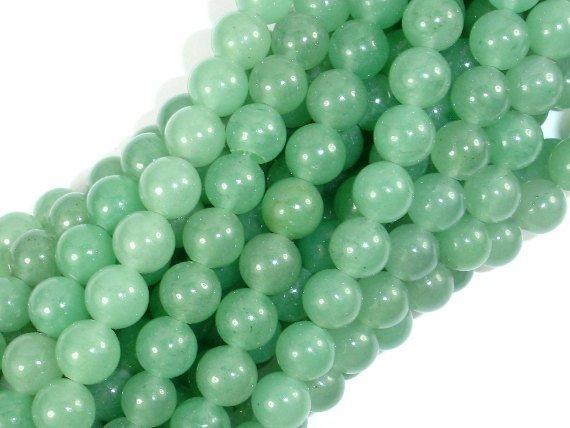 Green Aventurine Beads, 8mm, Round Beads-Gems: Round & Faceted-BeadXpert