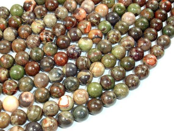 Rainforest Agate Beads, 8mm Round Beads-Gems: Round & Faceted-BeadXpert