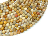 Fossil Coral Beads, 7mm, Round Beads-Gems: Round & Faceted-BeadXpert