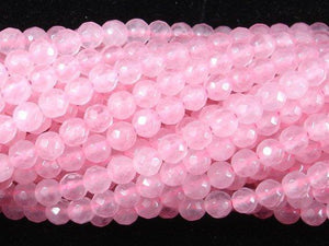 Rose Quartz, 4mm (4.5 mm) Faceted Round Beads-Gems: Round & Faceted-BeadXpert