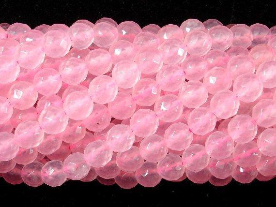 Rose Quartz, 6mm Faceted Round Beads-Gems: Round & Faceted-BeadXpert