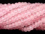 Rose Quartz, 5 x 8mm Faceted Rondelle Beads-Gems:Assorted Shape-BeadXpert