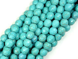 Turquoise Howlite, 6mm (5.9 mm) Faceted Round Beads, 14.5 Inch-Gems: Round & Faceted-BeadXpert