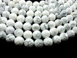 White Howlite, 10 mm Faceted Round Beads-Gems: Round & Faceted-BeadXpert