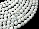 Matte White Howlite, 8mm Round Beads-Gems: Round & Faceted-BeadXpert