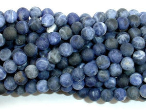 Matte Sodalite Beads, 6mm Round Beads-Gems: Round & Faceted-BeadXpert