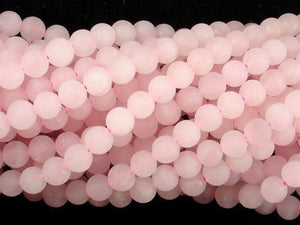 Matte Rose Quartz Beads, 6mm, Round beads-Gems: Round & Faceted-BeadXpert