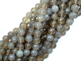 Gray Agate Beads, 8mm Faceted Round Beads-Gems: Round & Faceted-BeadXpert