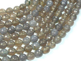 Gray Agate Beads, 8mm Faceted Round Beads-Gems: Round & Faceted-BeadXpert