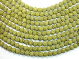 Peridot color Lava Beads, 8mm-Gems: Round & Faceted-BeadXpert