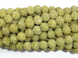 Peridot color Lava Beads, 8mm-Gems: Round & Faceted-BeadXpert