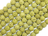 Peridot color Lava Beads, 8mm-Gems: Round & Faceted-BeadXpert