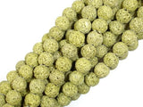 Peridot color Lava Beads, 8mm-Gems: Round & Faceted-BeadXpert