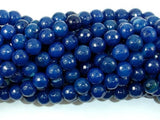 Agate- Dark Blue, 8mm Faceted Round-Gems: Round & Faceted-BeadXpert
