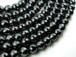Hematite, 10mm Faceted Round Beads-Gems: Round & Faceted-BeadXpert
