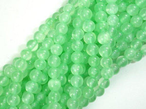 Dyed Jade, Light Green, 6mm Round Beads-Gems: Round & Faceted-BeadXpert