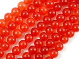 Dyed Jade, Orange Red, 8mm Round Beads-Gems: Round & Faceted-BeadXpert