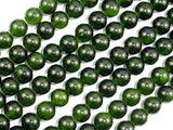 Dyed Jade- Dark Olive Green, 8mm Round Beads-Gems: Round & Faceted-BeadXpert