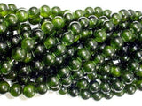 Dyed Jade- Dark Olive Green, 8mm Round Beads-Gems: Round & Faceted-BeadXpert