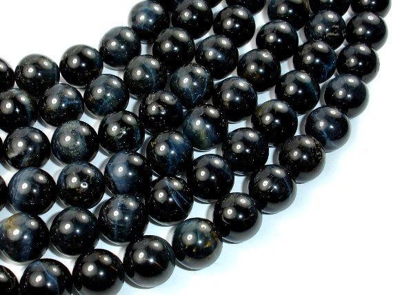 Blue Tiger Eye Beads, 12mm Round Beads-Gems: Round & Faceted-BeadXpert