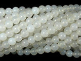 White Agate, 8 mm (8.4 mm) Round Beads-Gems: Round & Faceted-BeadXpert