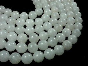 White Jade, 14mm Round Beads-Gems: Round & Faceted-BeadXpert