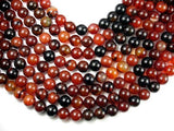 Sardonyx Agate, 12mm (12.3 mm) Round Beads-Gems: Round & Faceted-BeadXpert