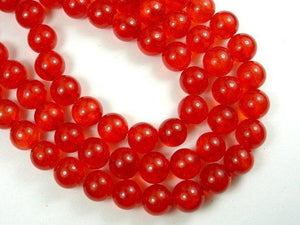 Dyed Jade-Orange Red, 10mm Round Beads-Gems: Round & Faceted-BeadXpert