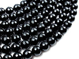 Black Onyx Beads, 12mm Faceted Round, 14.5 Inch-Gems: Round & Faceted-BeadXpert