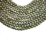 Pyrite Beads, Faceted Round, 10mm-Gems: Round & Faceted-BeadXpert