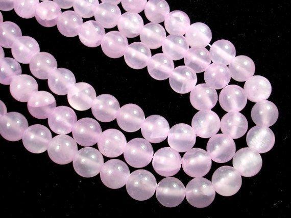 Dyed Jade, Light Pink, 10mm Round Beads-Gems: Round & Faceted-BeadXpert