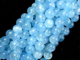 Dyed Jade, Light Blue, 10mm Round Beads-Gems: Round & Faceted-BeadXpert