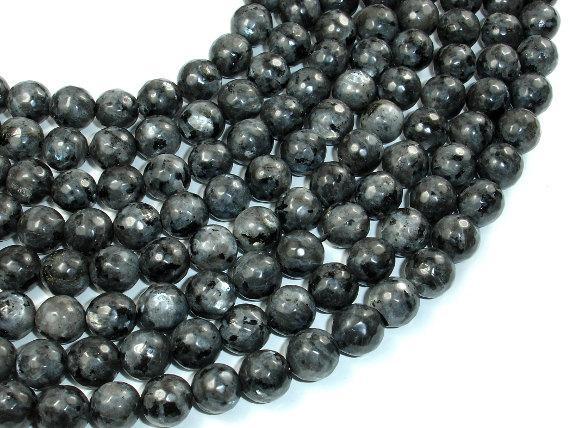 Black Labradorite Beads, Faceted Round, 10mm, 14.5 Inch-Gems: Round & Faceted-BeadXpert