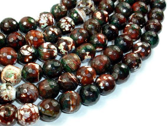 Agate Beads, 12mm Faceted Round, 14.5 Inch-Gems: Round & Faceted-BeadXpert